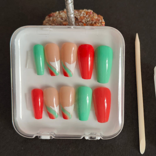 Candy French Press On Nails