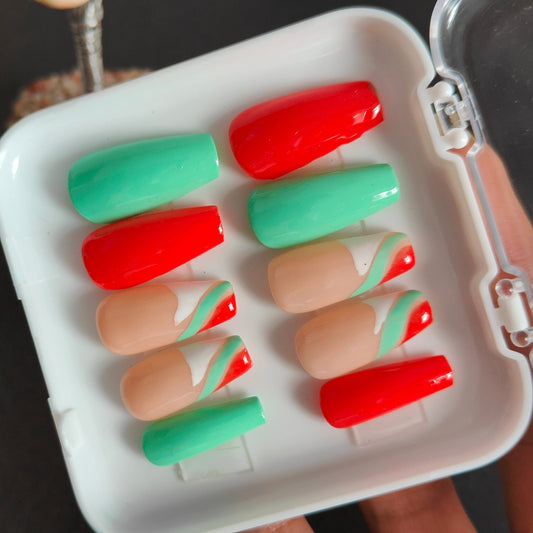 Candy French Press On Nails 1