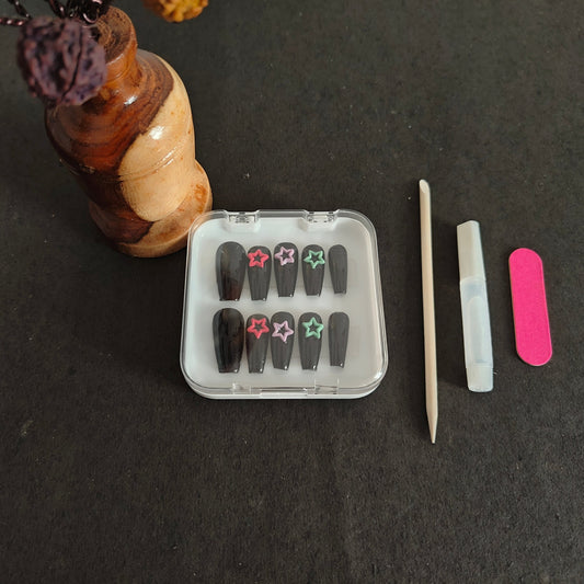 Classic Black Press On Nails