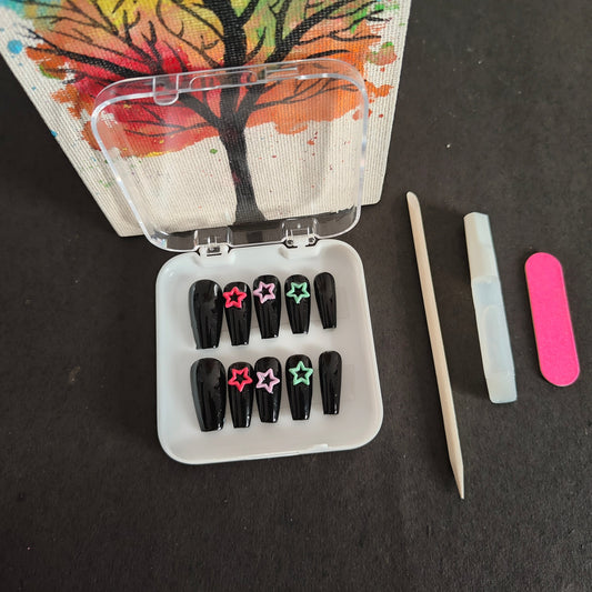 Classic Black Press On Nails 1