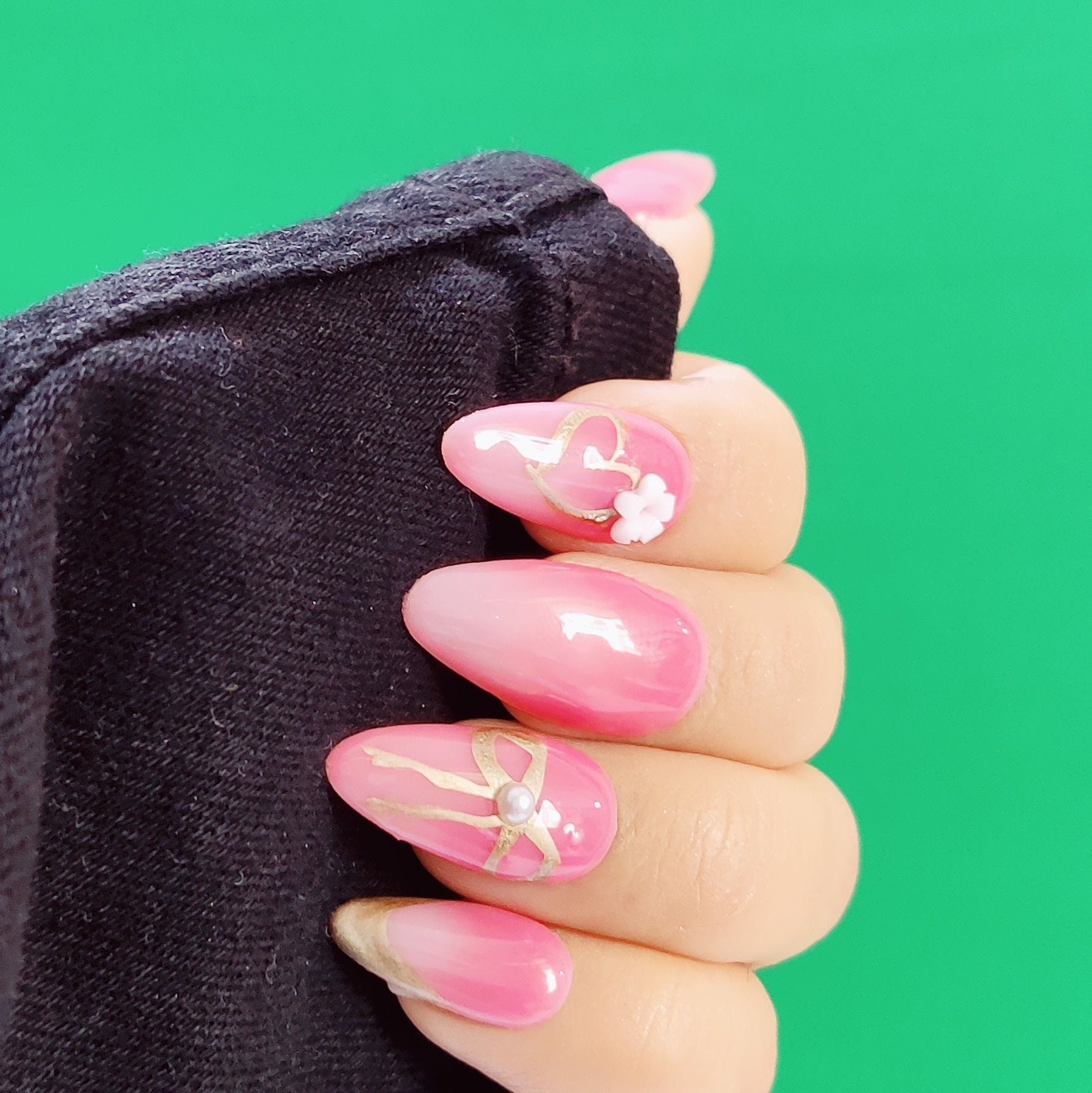 Pink Fusion Press On Nails 1