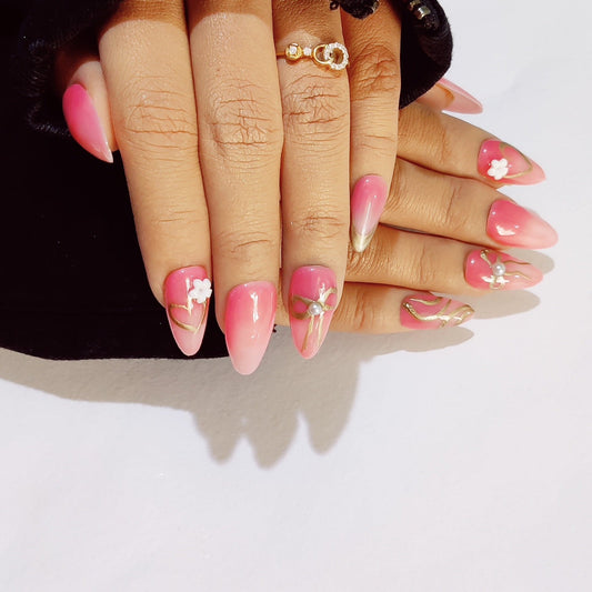 Pink Fusion Press On Nails 2