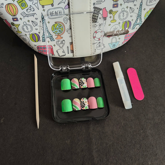 Shades Of Pestal Press On Nails