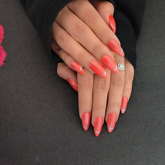 Sunrise Orange Press On Nails